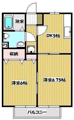 曽於市大隅町鳴神町のアパートの間取り