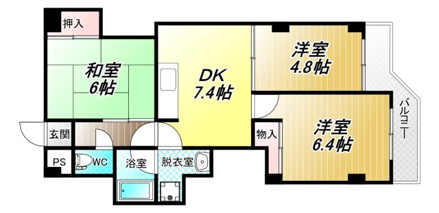 サン・ハイツ南本町の間取り