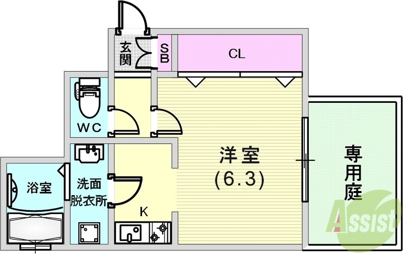 DOMY 南仲町の間取り