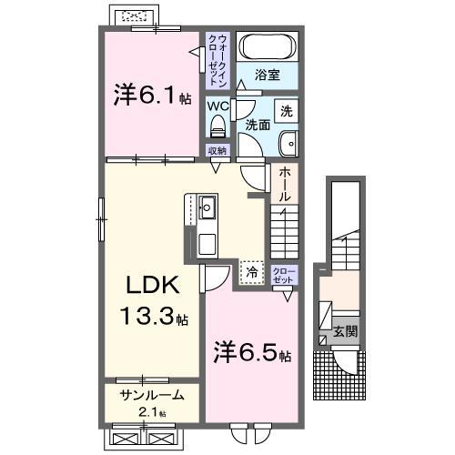 ララ・マヒナＢの間取り