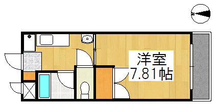 倉敷市寿町のマンションの間取り