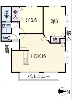 コーポ名成の間取り