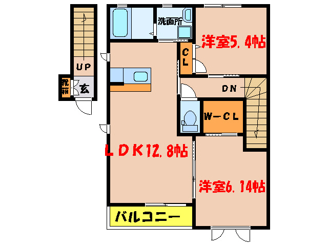 ヴィラフォンテAの間取り