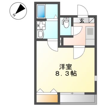 名古屋市中川区九重町のアパートの間取り