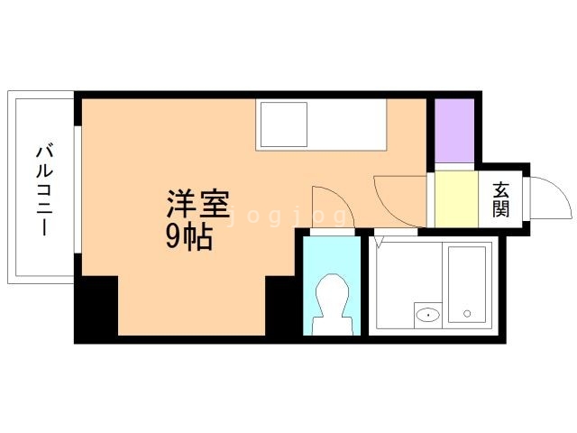 札幌市中央区北四条西のマンションの間取り