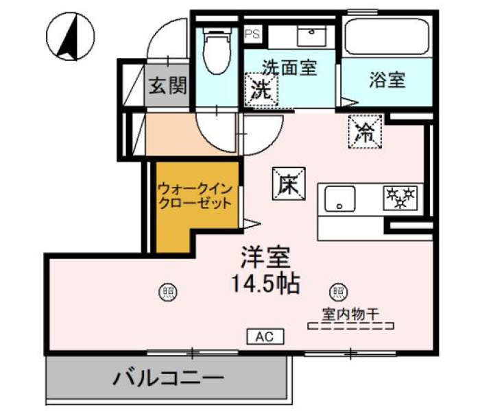 姫路市大津区北天満町のアパートの間取り