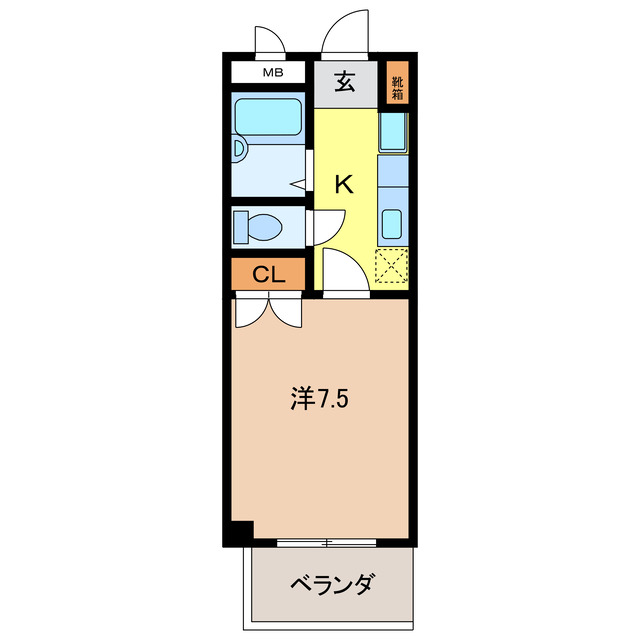 名古屋市中川区百船町のマンションの間取り