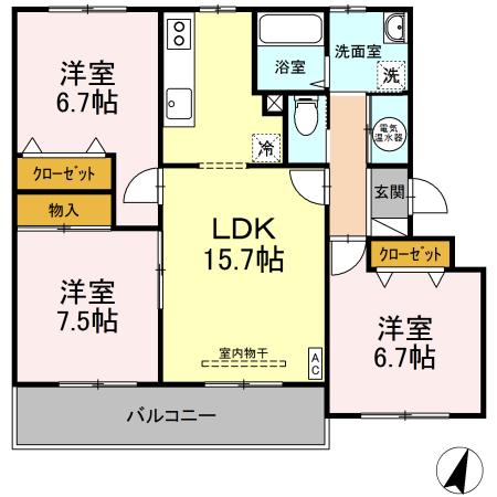 ルグラン虹ケ丘の間取り