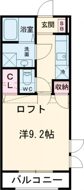 泉佐野市下瓦屋のアパートの間取り