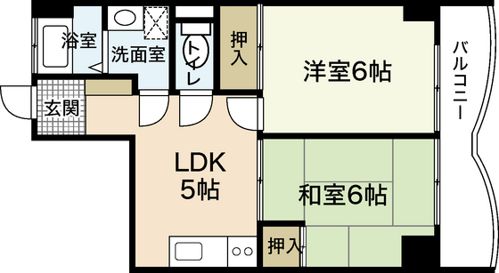 広島市中区宝町のマンションの間取り