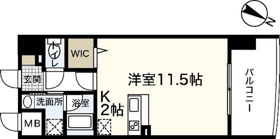 広島市中区宝町のマンションの間取り