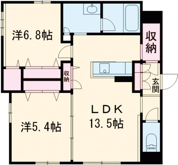 S-room曰佐　西館の間取り