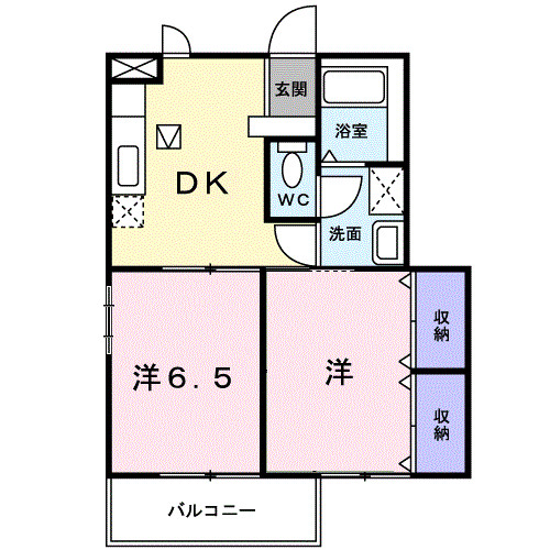 松阪市久保町のアパートの間取り