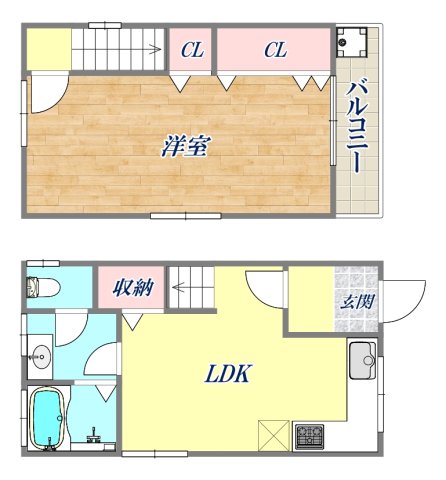 宮本通戸建の間取り