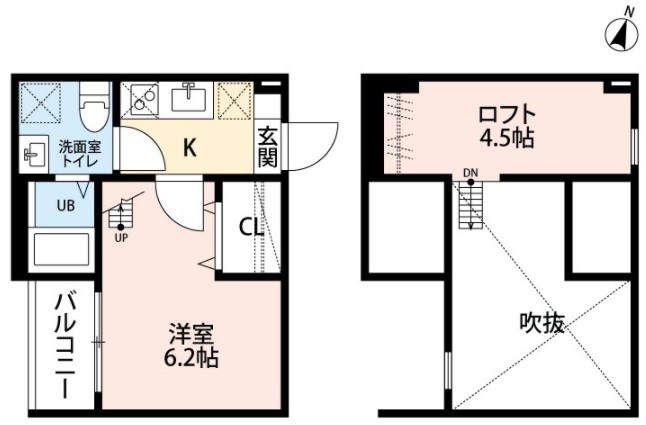 名古屋市守山区小幡南のアパートの間取り