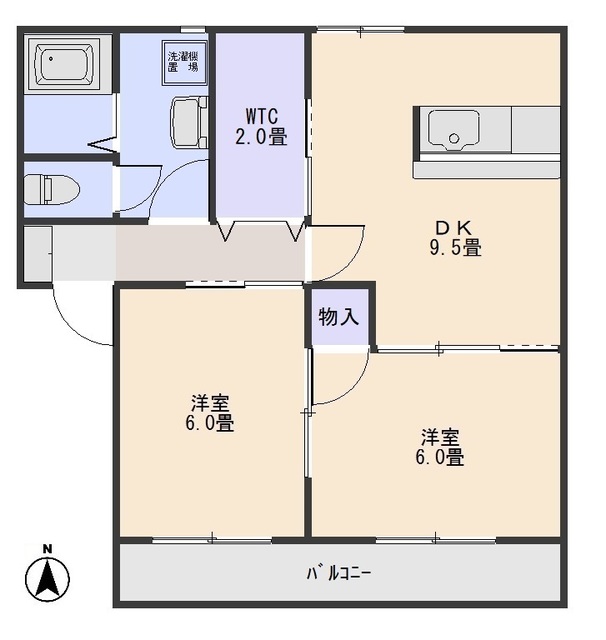 ヴィラージュＤの間取り