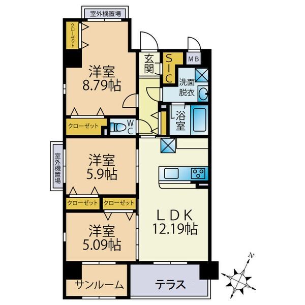 糸島市潤のマンションの間取り