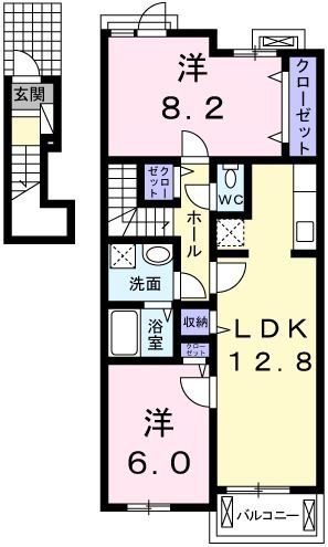 西多摩郡日の出町大字平井のアパートの間取り