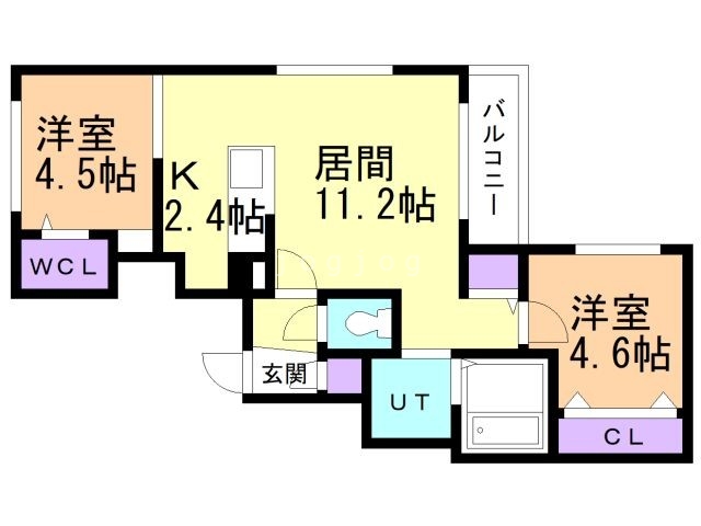 グランベール（Ｇｒａｎｄｖｅｒｔ）の間取り