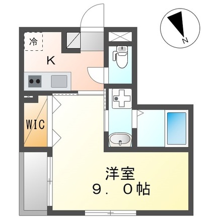 メルヴェール496朝倉街道の間取り