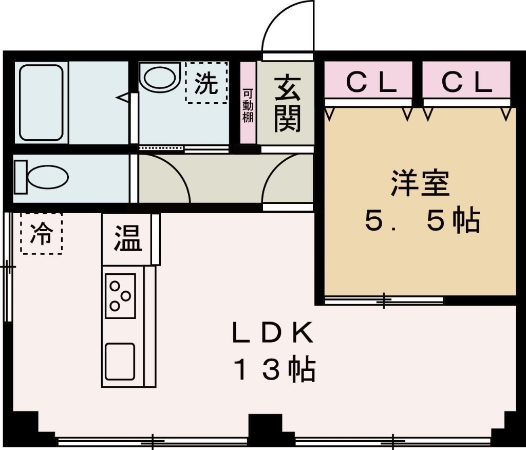 神崎郡福崎町西田原のアパートの間取り