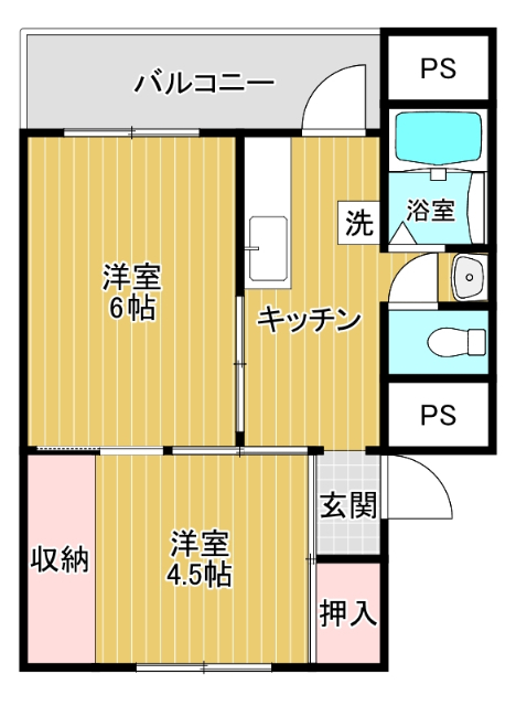 サクラハウス桜谷　１号棟の間取り