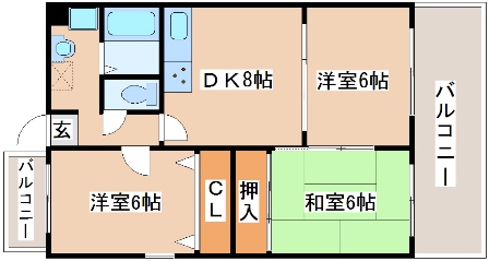 オーシャンビュー江井ヶ島の間取り