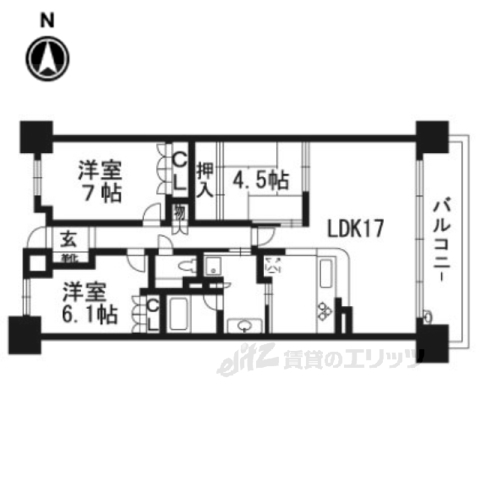 ジオ阪急洛西口サウスレジデンスの間取り