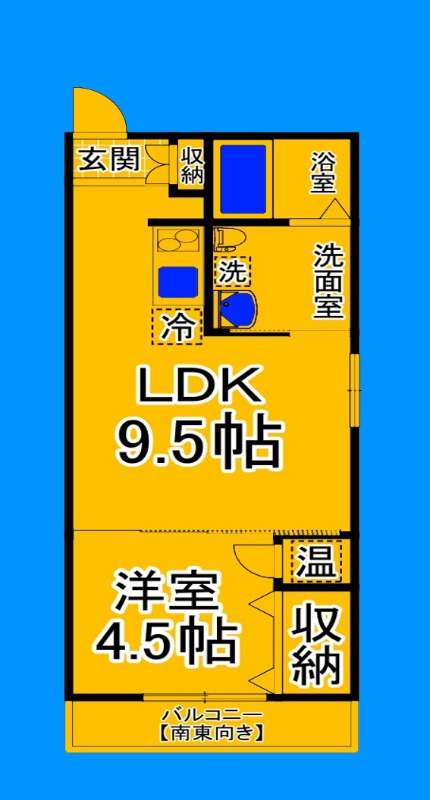 大阪市住吉区大領のアパートの間取り