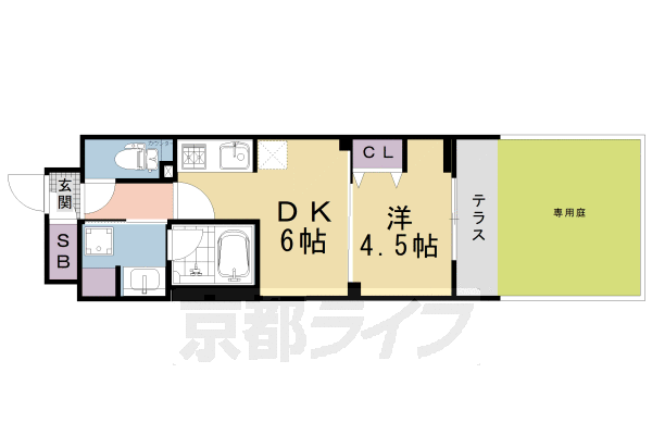 ベラジオ雅び東寺ＷＥＳＴの間取り