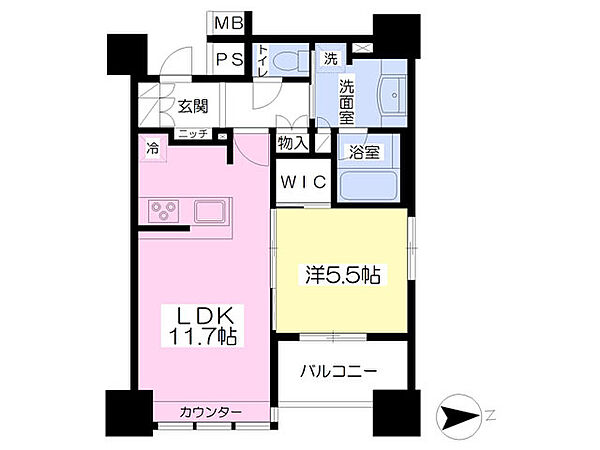 新宿山吹アインスタワーの間取り