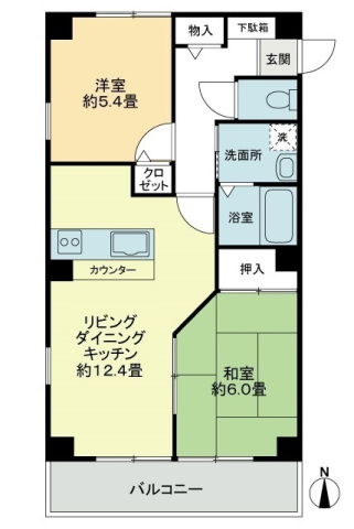 フォブールタウン成合Ｃの間取り