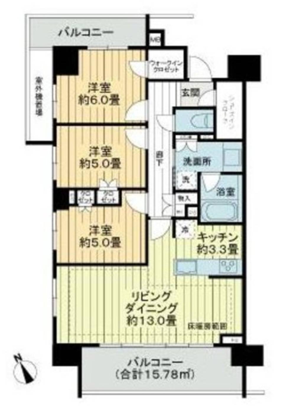 柏市千代田のマンションの間取り