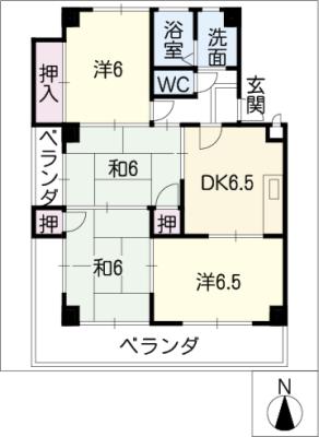 エステート南山ＴＳ１の間取り