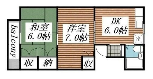 川崎市麻生区千代ケ丘のアパートの間取り