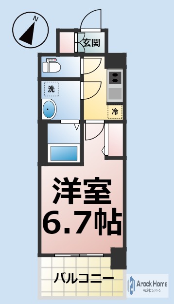 名古屋市熱田区大宝のマンションの間取り