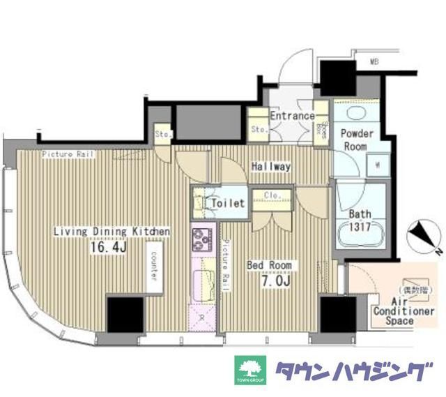 渋谷区代々木のマンションの間取り