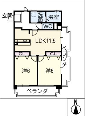 Ｊａｓｐｅｒ江南の間取り