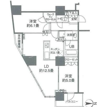 品川区東品川のマンションの間取り