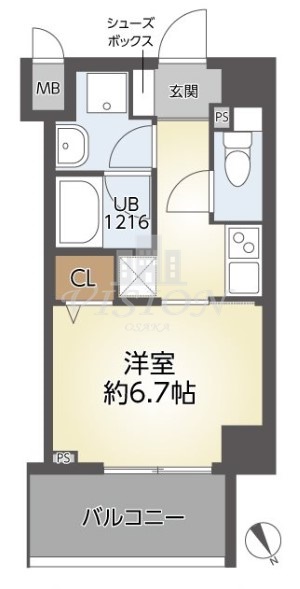 吹田市穂波町のマンションの間取り