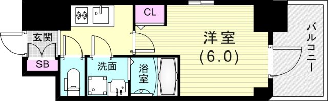 エスリード神戸兵庫駅ミッドポートの間取り