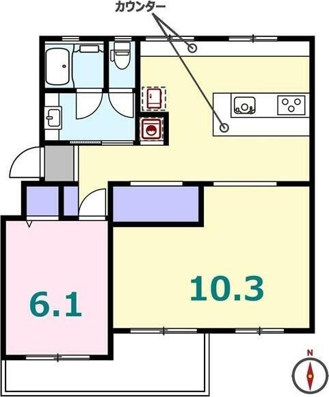 南長津田団地　１７号棟の間取り