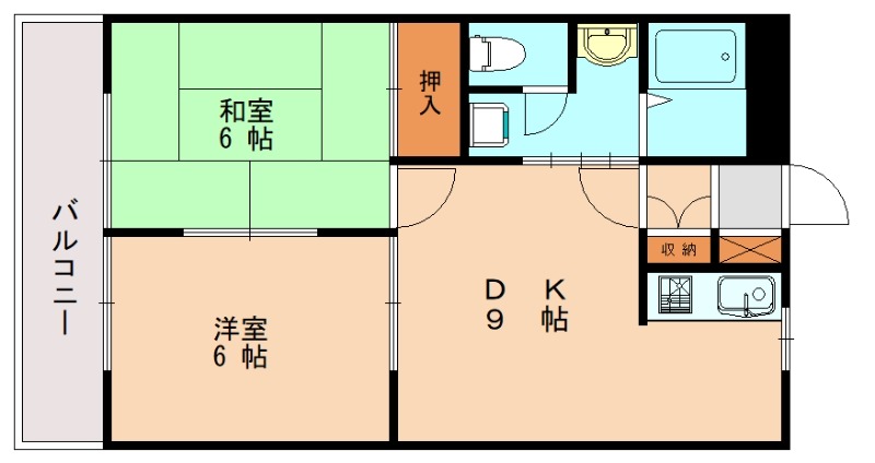 福岡市東区唐原のマンションの間取り