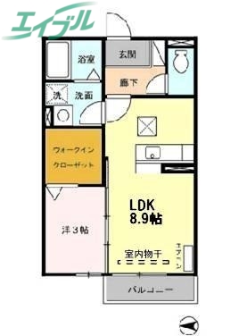 グランド ソレーユ　Ｂの間取り