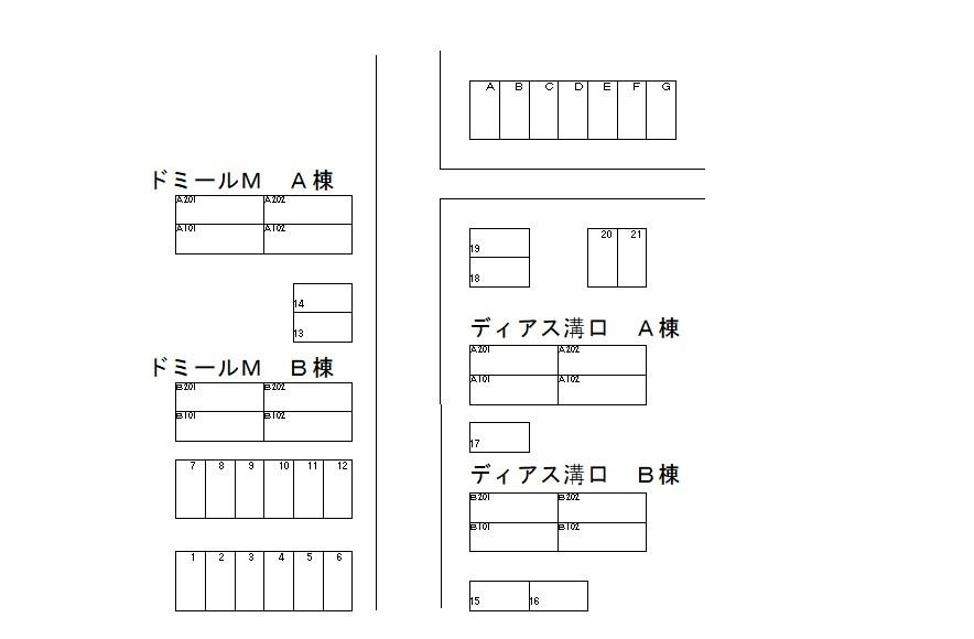 駐車場　配置図です。