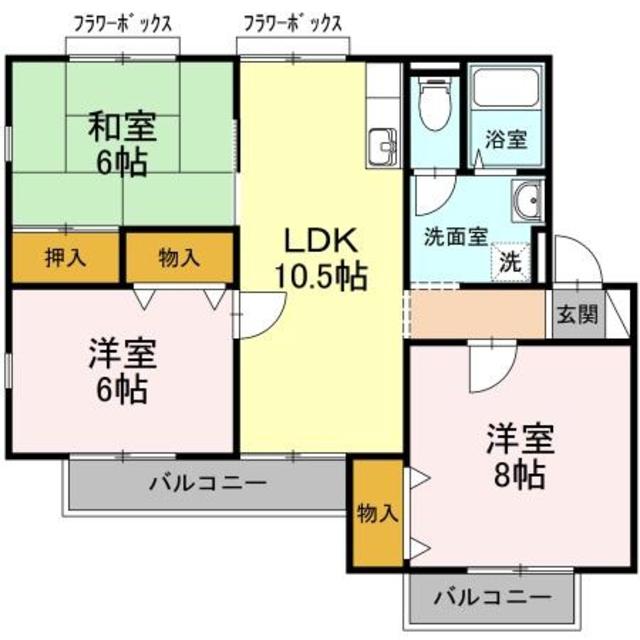 ファミール・ド・鹿児A棟_間取り_0