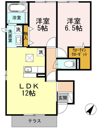 ＪＲ東海道本線 平塚駅 バス乗車時間：15分 最寄りバス停で下車 徒歩3分 2階建 築14年の間取り写真