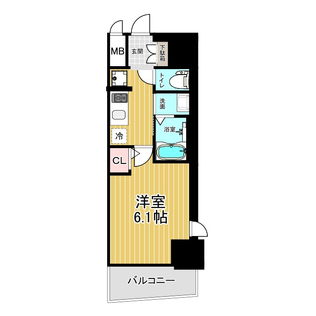 エステムコート神戸元町IIグレイドの間取り写真