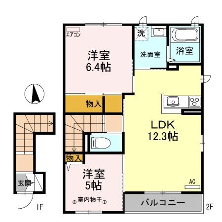 リヴァージュ弐番館の間取り写真