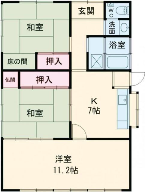 宮崎貸家の間取り写真